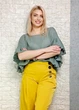 Блуза батистова прямого крою, оливкова Italy Moda S-L 11-104 - изображение 4