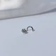 Серебряный пирсинг в нос Цветок серебро 925 пробы 6057 0.20г - изображение 1