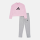 Детский спортивный костюм (свитшот + штаны) Adidas Jg Fi Logo Ts JJ4800 122-128 см Розовый (4067905021956) - изображение 7