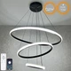 Керована світлодіодна LED люстра EMILY 75W 3R APP BLACK/WHITE Luminaria 3000-6500К 7500 Lm з пультом ДУ Ø600х1100мм - зображення 1