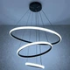 Керована світлодіодна LED люстра EMILY 75W 3R APP BLACK/WHITE Luminaria 3000-6500К 7500 Lm з пультом ДУ Ø600х1100мм - зображення 4