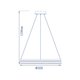 Светодиодная люстра подвесная Feron AL6610 SHINE LEVITATION 50W серебро Ø500×1200мм 3200Lm нейтральный 4000K - изображение 6
