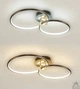 Світлодіодна люстра Esllse LUNE 48W 2R APP BLACK/GOLD/WHITE LED 600х350х110мм керована з пультом і додатком для смартфону - зображення 2