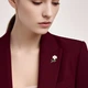 Значок (пин) BROCHE брошь бижутерия Цветы Лилия белый BRGV114837 - изображение 4