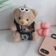 Брелок для ключів/на сумку ведмедик з фотоапаратом та окулярами коричневий - зображення 5
