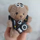 Брелок для ключів/на сумку ведмедик з фотоапаратом та окулярами коричневий - зображення 8