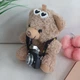 Брелок для ключів/на сумку ведмедик з фотоапаратом та окулярами коричневий - зображення 9