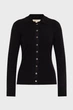 Жіночий чорний кардиган FITTED RIBED LS BUTTON UP Michael Kors S MR56135GW2 - изображение 7