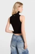 Чорний жіночий топ CROP RIB SLVLESS TRTL NK Michael Kors M MT460Y533D - зображення 4