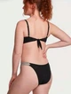 Женский купальник SHINE-TRIM PUSH-UP BIKINI TOP BRAZILIAN BIKINI BOTTOM Black Черный 34A + XS - изображение 3