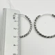 Сережки-кольца серебряные с алмазной гранью d=32мм 3,45 г - изображение 3