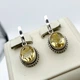 Сережки серебряные с топазом 8,7 г - изображение 1