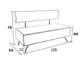 Офісний диван AVVS для очікування/приймальної 120 см ніжки 12см світло-оливковий - зображення 3