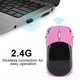 Бездротова комп'ютерна миша Wireless Mouse 2,4G машинка рожева - зображення 3