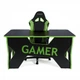 Комп'ютерний стіл Геймерський стіл ХGamer Generic ЛДСП 150 см на 90 см чорно зелений - зображення 3