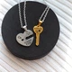 Парні кулони для закоханих з нержавіючої сталі "Key to the heart" - зображення 2