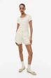 Шорты H&M XL кремовый 410992104 - изображение 2