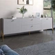 Тумба под телевизор с ящиками LION Wood с золотыми ножками 180х50х40 см Кашемир (LION-043117) - изображение 1