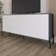 Тумба под телевизор с черными металлическими ножками LION Амарант 168x40x76,5 см Антрацит/Белый (LION-043003) - изображение 1