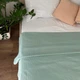 Хлопковый плед покрывало LavSon 100% органический хлопок Бохо Евро 240х220 Ментол - изображение 5
