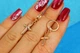 Серьги подвески Xuping Jewelry крестики с тиснением 3 см золотистые - изображение 2