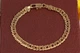 Браслет Xuping Jewelry ромб с огранкой 23 см 5 мм золотистый - изображение 1