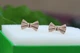 Серьги гвоздики Xuping Jewelry бантики 1.6 см золотистые - изображение 2