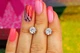 Серьги гвоздики Xuping Jewelry камень на шесть креплений 7 мм золотистые - изображение 1