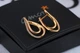 Серьги Xuping Jewelry скобочка 2.2 см золотистые - изображение 1