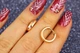 Сережки Xuping Jewelry кільця з крокреневими прямокутниками 1,4 см золотисті - зображення 1