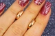 Сережки Xuping Jewelry кільця з крокреневими прямокутниками 1,4 см золотисті - зображення 2