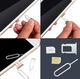 Скрепка, выталкиватель SIM для iPhone, ключ, булавка для сим холдера iPhone, iPad, Huawei, Samsung, Xiaomi (комплект 5шт) - изображение 2