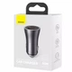 Автомобільний зарядний пристрій Baseus Golden Contactor Max Dual Fast Charger Car Charger U+C 60W Dark Gray (CGJM000113) - изображение 2