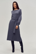 Сукня (темно-сіра сукня міді з плісованим низом) Gepur 43469 4XL-6XL Сіра - зображення 2
