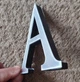 Зеркальная пластиковая наклейка Буква А 3D (высота 10 см) - изображение 3