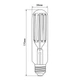 Лампа LED VIDEX Filament T38F 24W E27 5000K (VL-T38F-24275) - изображение 2