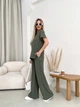 Жіночий літній прогулянковий костюм із крепу (футболка + брюки) Uaclothes 54-56 Хакі (like32026-122281359) - изображение 4