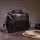Сумка мужская под ноутбук Vintage 14750 Коричневая - изображение 7
