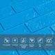 3D панель самоклеящаяся StickerWall под кирпич 770х700х3 мм синий - изображение 2