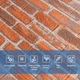 3D панель самоклеящаяся StickerWall под кирпич екатеринославский 770х700х3 мм красный - изображение 2