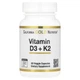 Вітаміни D3 та K2, California Gold Nutrition, 60 рослинних капсул - изображение 1