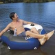 Надувний плотик 130x126 см зі спинкою 2 ручками та підсклянником Intex 58854 Синій - зображення 3