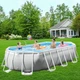 Каркасный бассейн овальный Intex 26796 503х274х122 см с полной комплектацией на 13365 л Серый - изображение 3