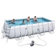 Каркасный бассейн прямоугольный Bestway 549х274х122 см 56465 с комплектом на 14812 л Серый - изображение 2