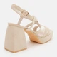 Женские босоножки L&M F121-4 36 22.5 см Бежевые (ROZ6501060908) - изображение 5
