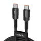 Кабель Toocki 100W Type-C to Type-C 2м для быстрой зарядки PD3.0, QC4.0 Black - изображение 1