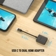 Адаптер Lemorele TC21 2-портовий USB-C на 2xHDMI 4K 60 Гц - изображение 9
