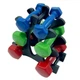 Набор виниловых гантелей на подставке Vinyl Dumbbell Set NE-VIN-125, 2 шт по 1 кг, 1,5 кг, 2 кг - изображение 3
