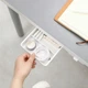 Скрытая полочка органайзер выдвижная с установкой под стол, без сверлений (самоклеящийся, белый) - изображение 5