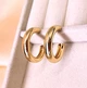Жіночі сережки кільця на кожен день 1.5 см jewelry Золоті - зображення 1